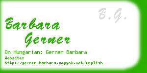 barbara gerner business card